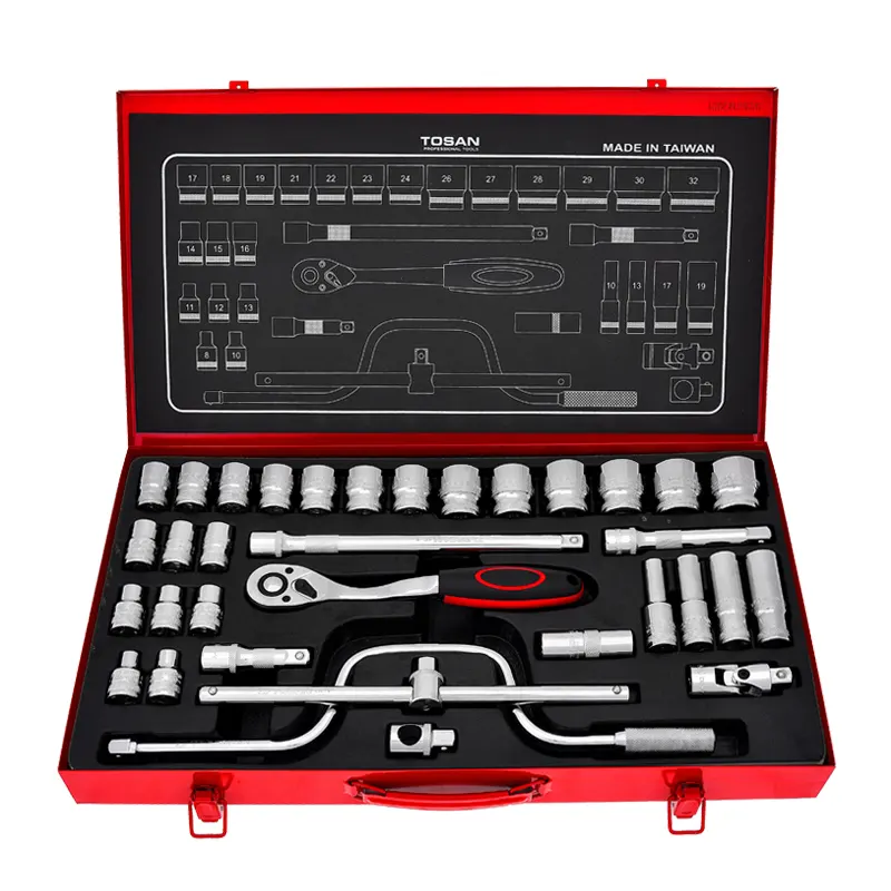 34PCS 1/2" DRIVE SOCKET SET MADE IN TAIWAN