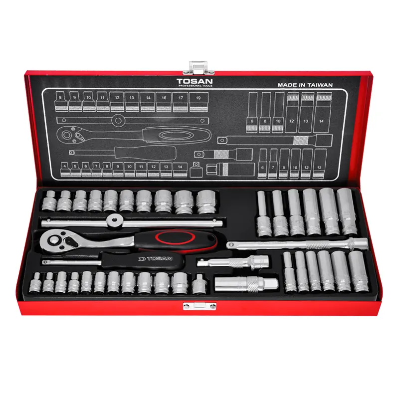 40PCS 1/4" AND 3/8" DRIVE SOCKET SET MADE IN TAIWAN